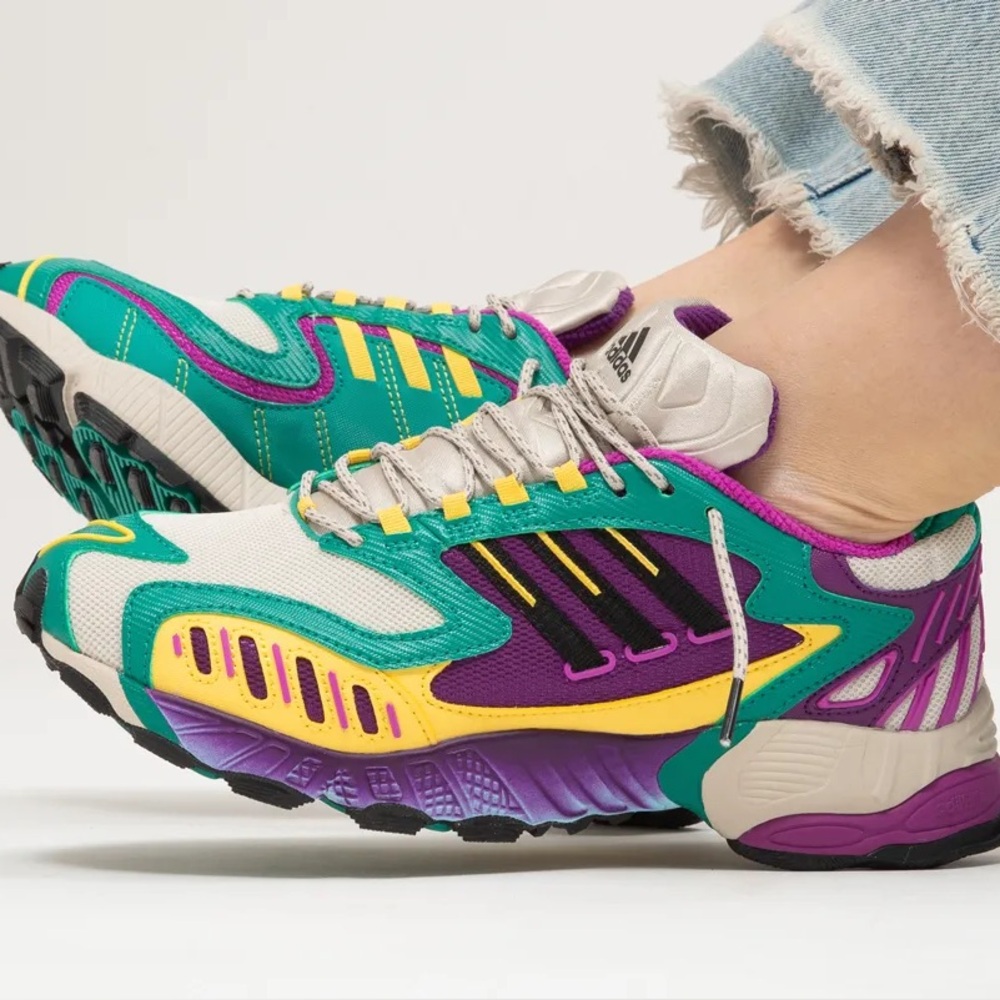 NIB ADIDAS Torsion Trdc Clear Brown Glory Green Women's Sneaker Sz 9.5 - Picture 11 of 12